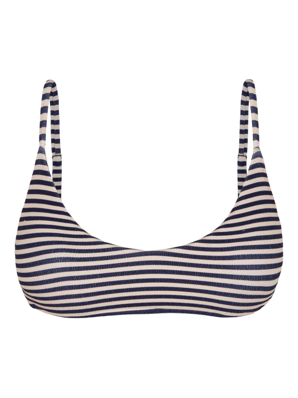 Lenny Niemeyer striped scoop-neck bikini top - Blu