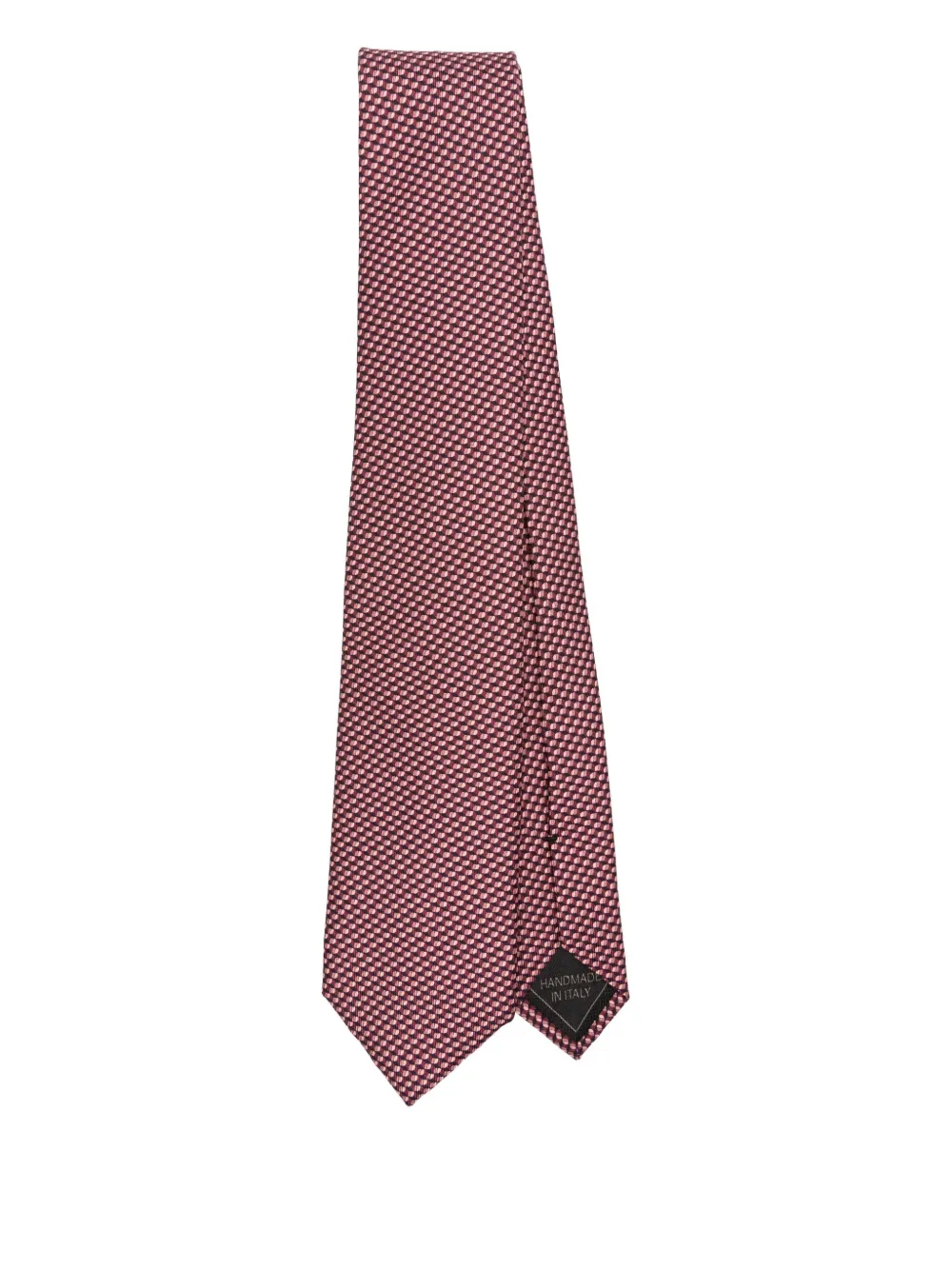 Brioni Zijden stropdas met geometrisch patroon Rood