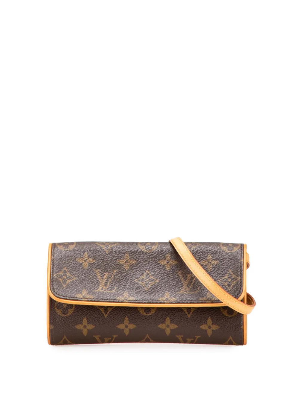 Pre-owned Louis Vuitton 2000 Monogram Pochette Twin Pm Crossbody Bag