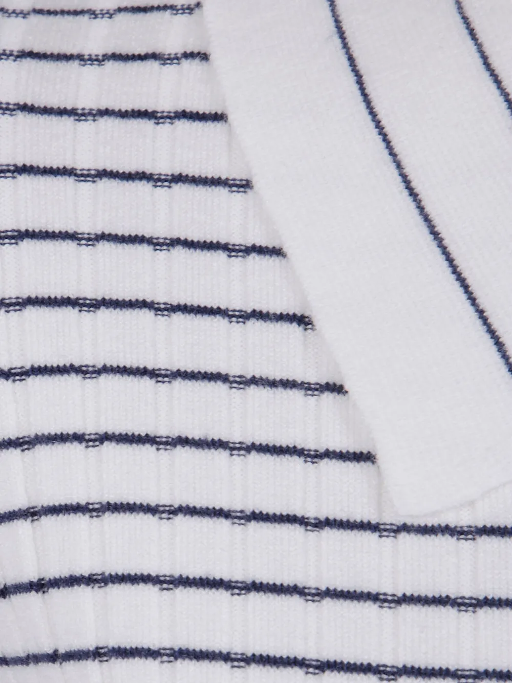 Emporio Armani Striped Polo-neck Cardigan In Neutral