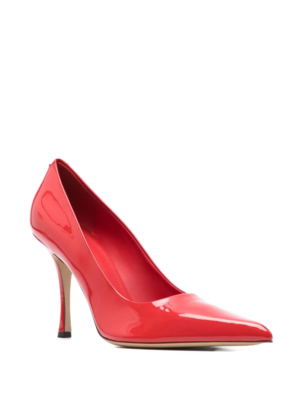 Ferragamo 110mm pointed-toe leather pumps Red