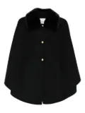ERMANNO FIRENZE fur-trimmed cape coat - Black