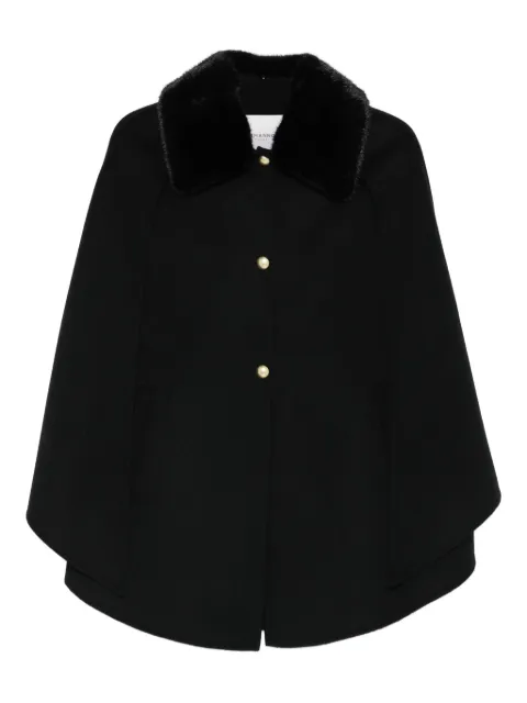 ERMANNO FIRENZE  fur-trimmed cape coat