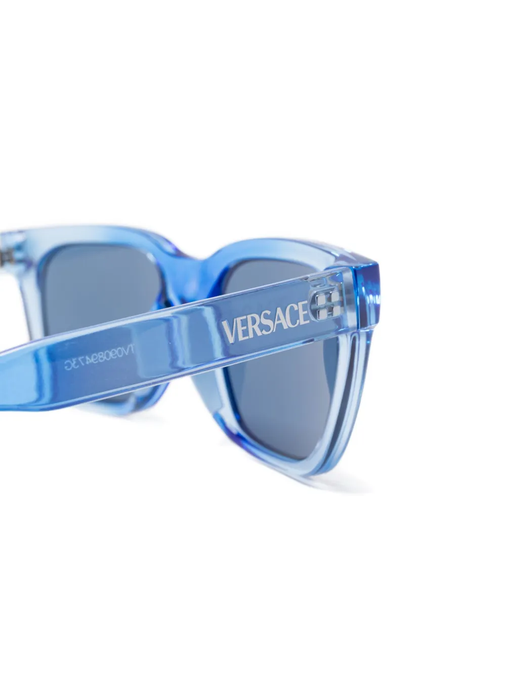 Versace Kids Zonnebril met rechthoekig montuur Blauw