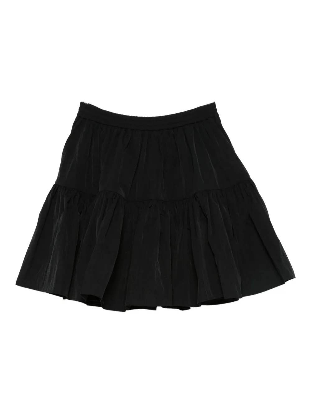 Cecilie Bahnsen ruffled drawstring skirt Zwart