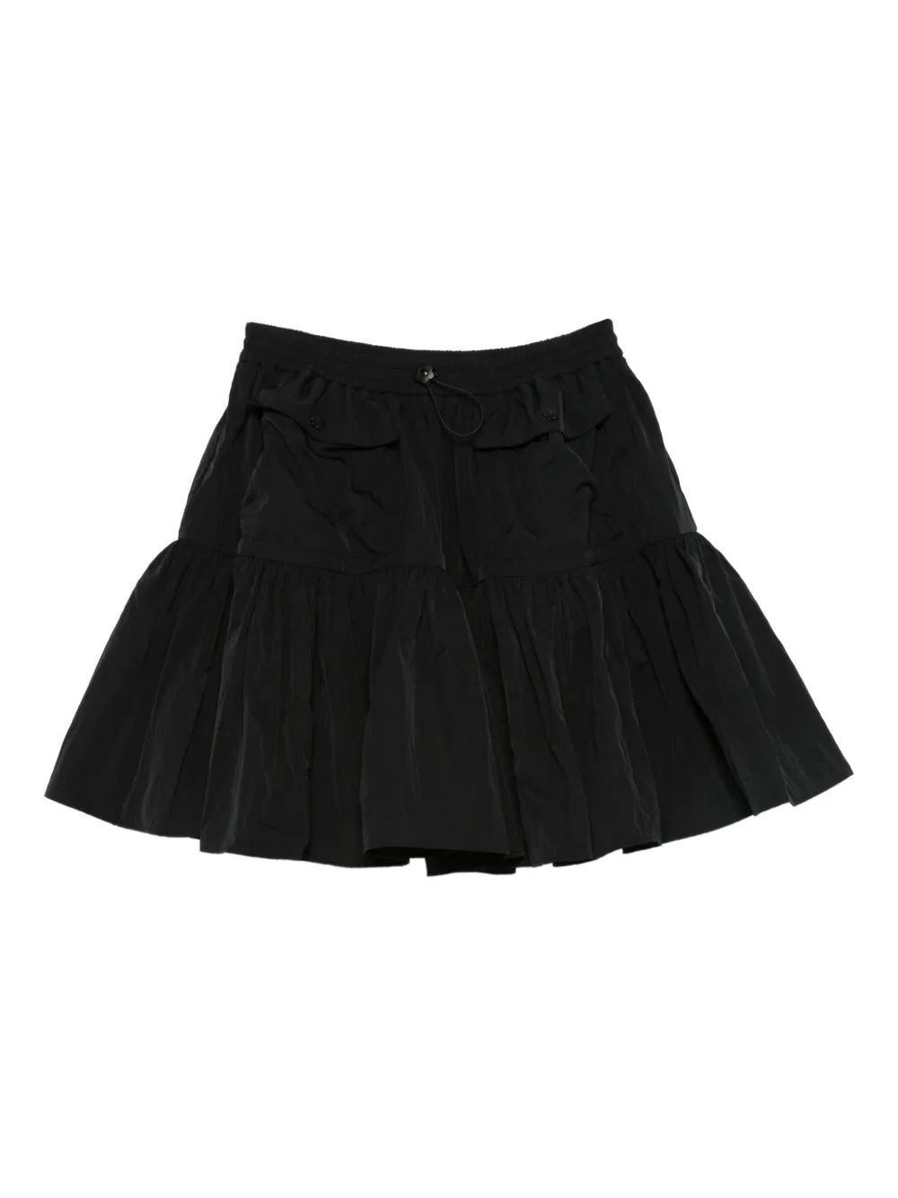 Cecilie Bahnsen ruffled drawstring skirt Zwart
