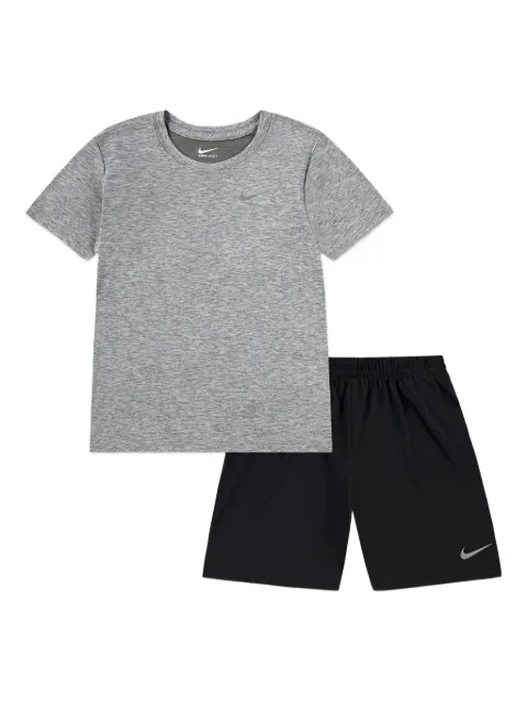Nike Kids Dri-FIT logo-detail shorts set