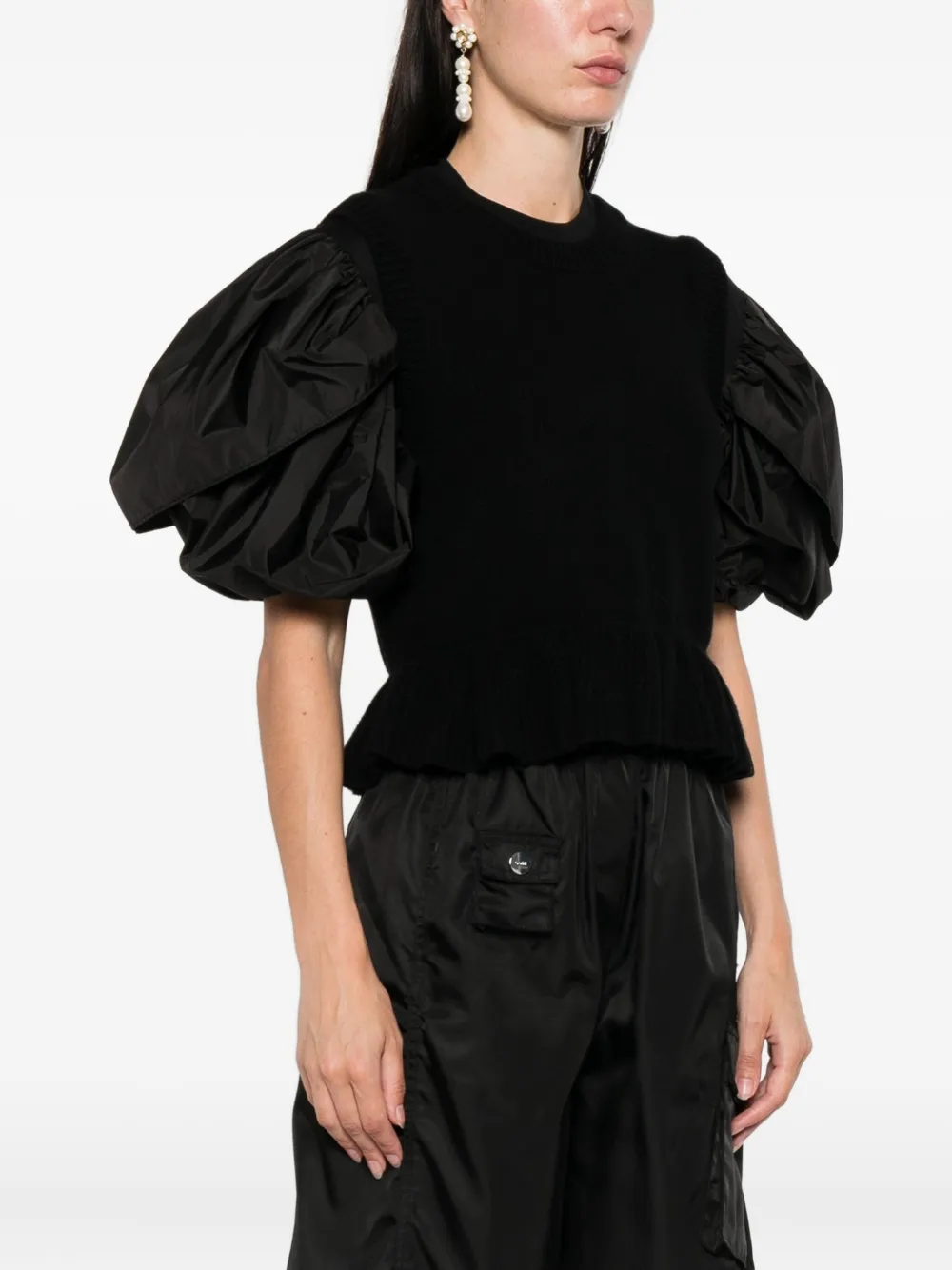 Cecilie Bahnsen round-neck sweater Zwart
