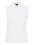Giorgio Armani draped sleeveless top - White