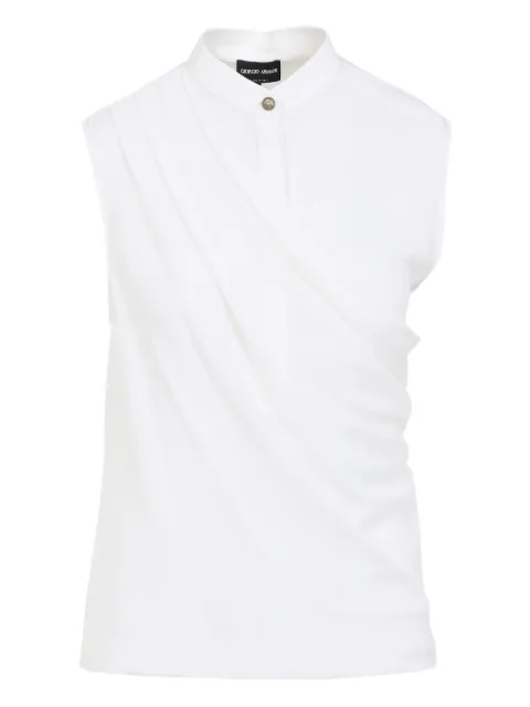 Giorgio Armani top drapeado sin mangas