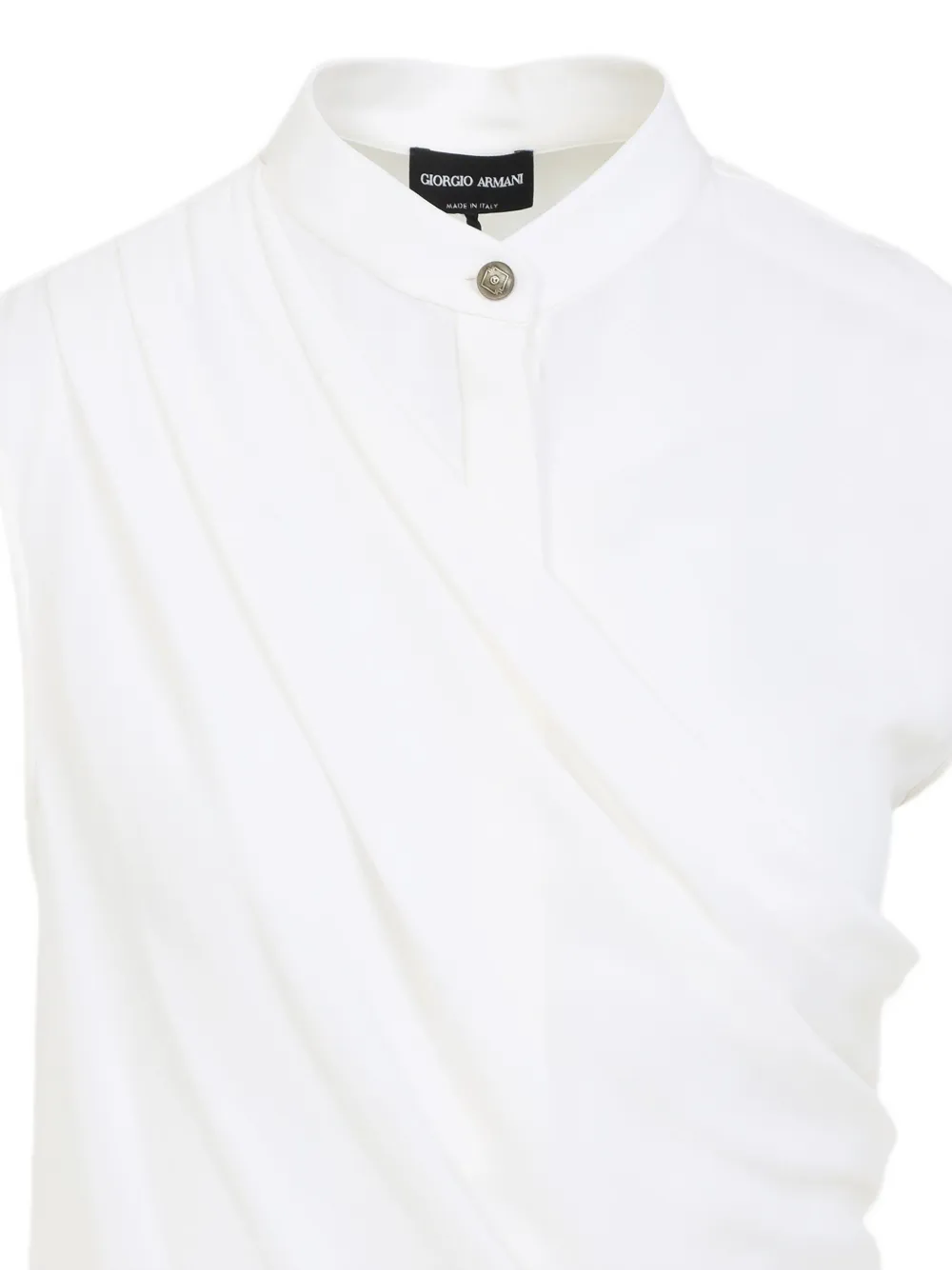 Giorgio Armani draped sleeveless top Wit