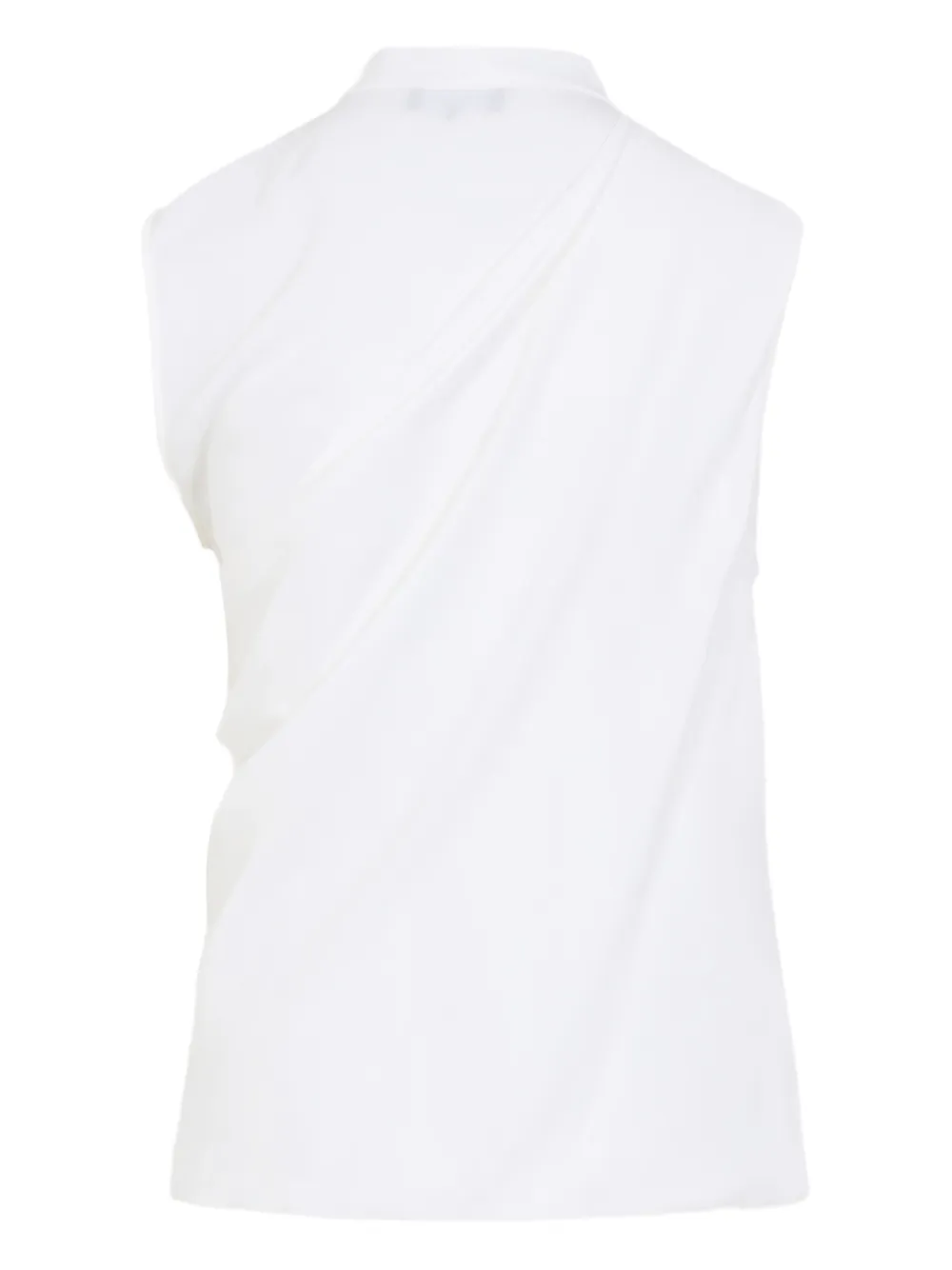 Giorgio Armani draped sleeveless top Wit
