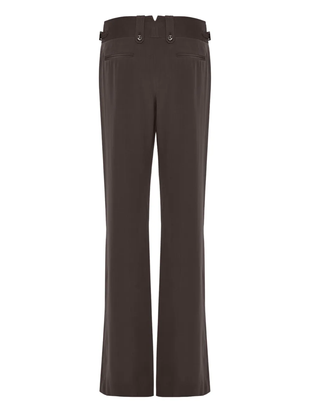 TOM FORD button-detail silk trousers - Bruin