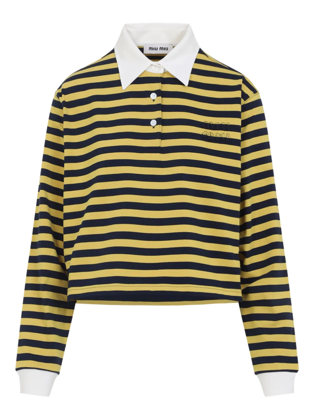 Miu striped polo shirt Geel
