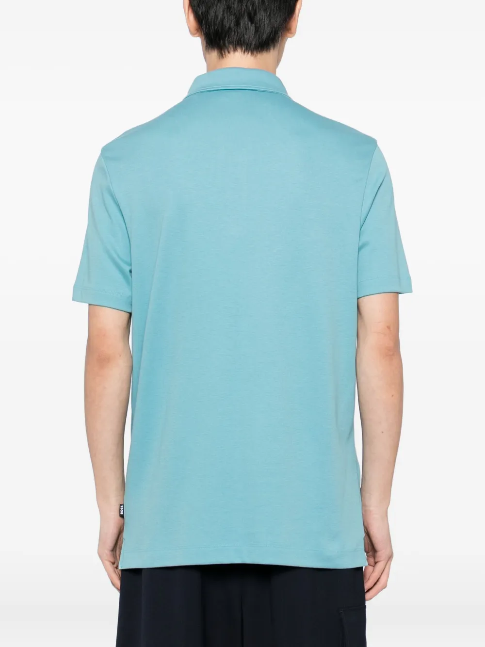 BOSS Poloshirt met logoprint Blauw