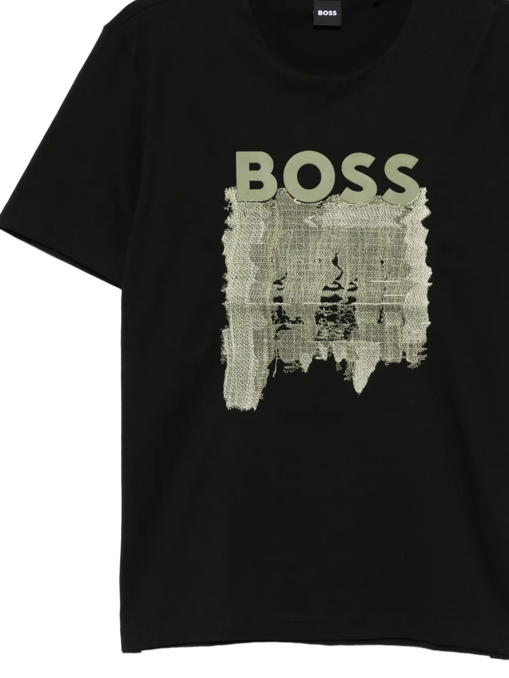 BOSS T-shirt met logoprint Zwart