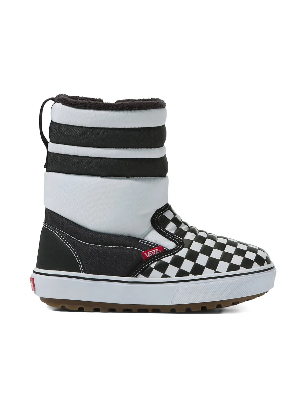 Vans Kids checkerboard striped boots Wit