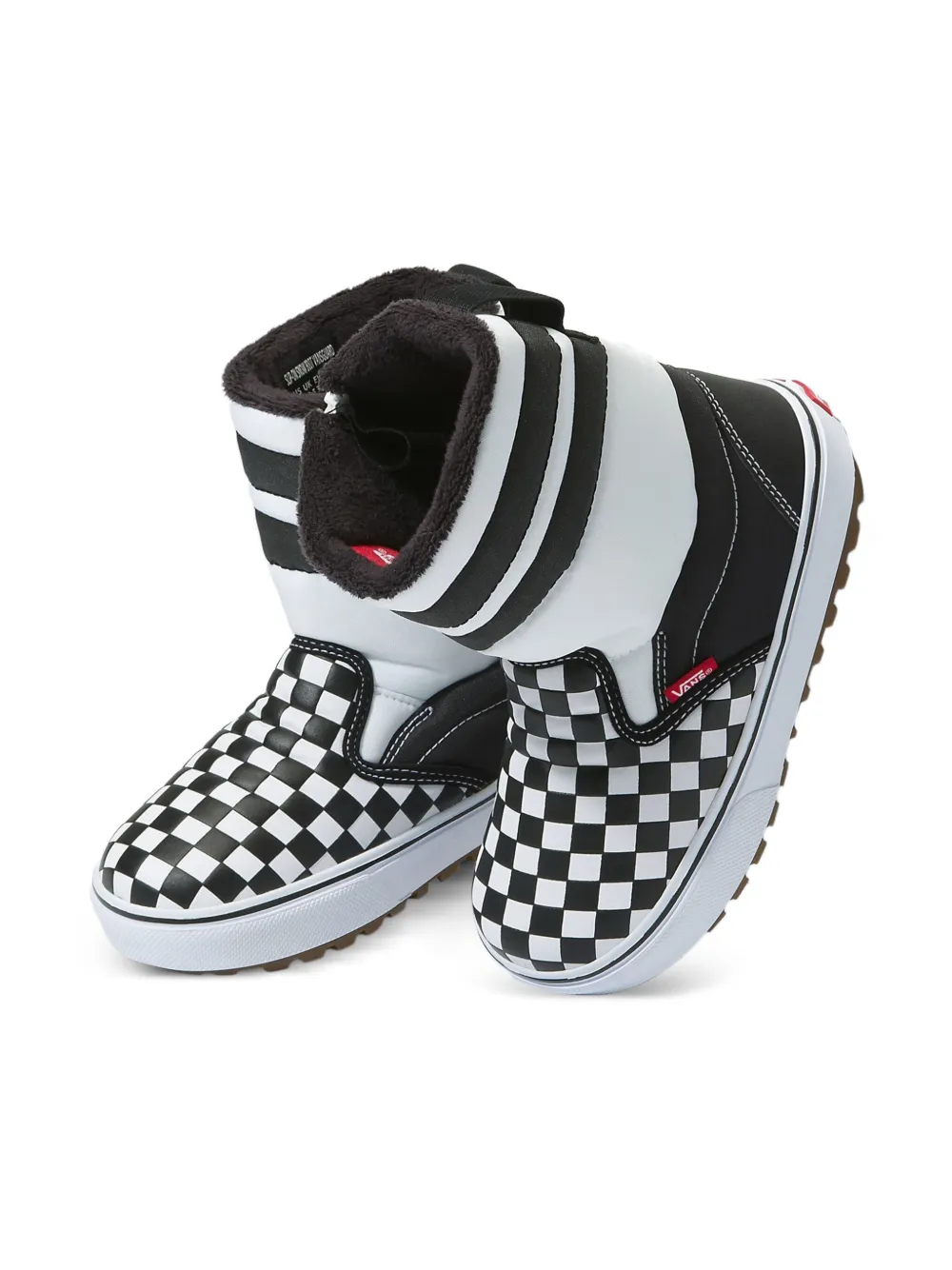 Vans Kids Geruite gestreepte laarzen Wit