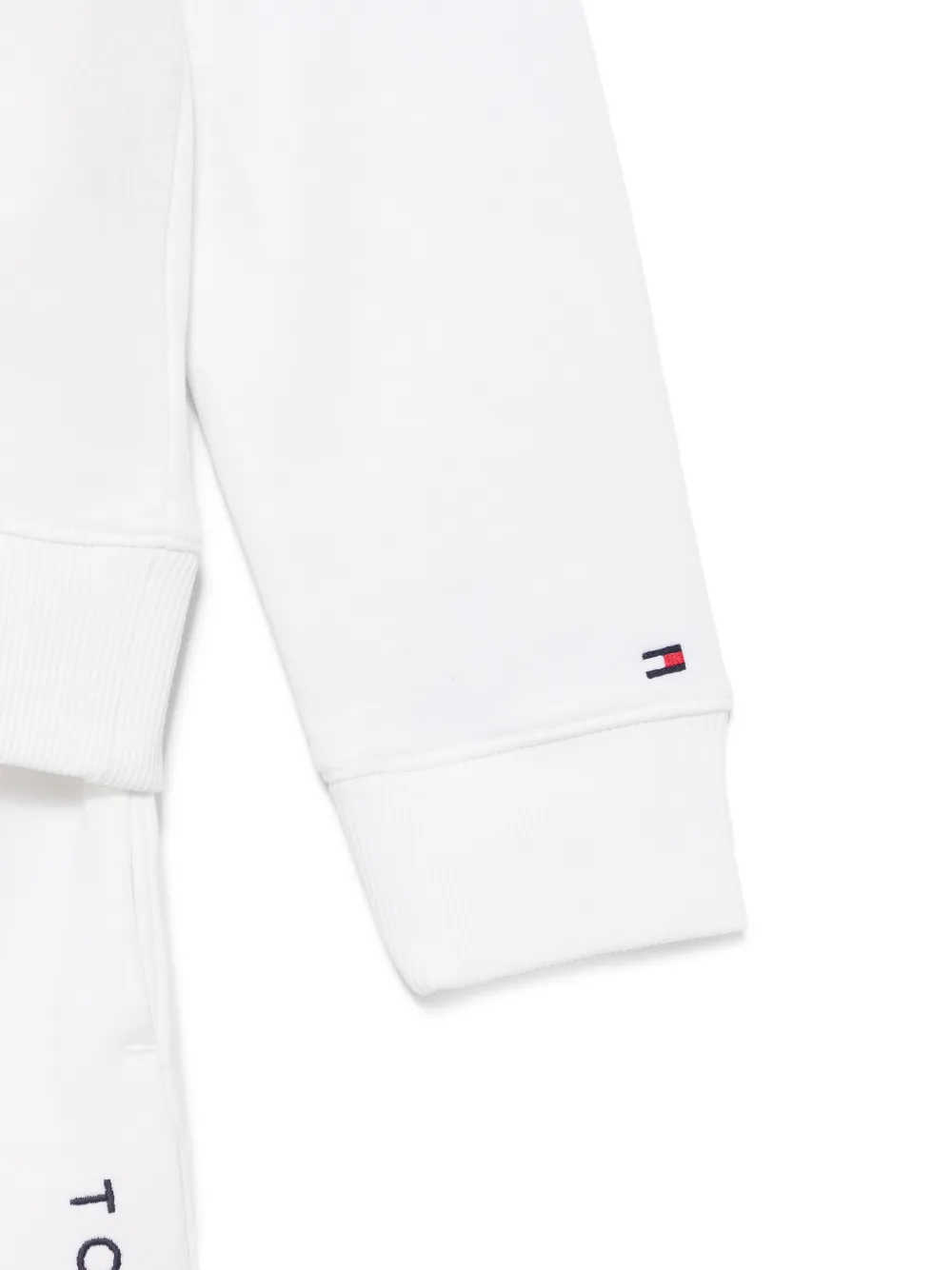 Tommy Hilfiger Junior Hoodie en shorts met geborduurd logo Wit