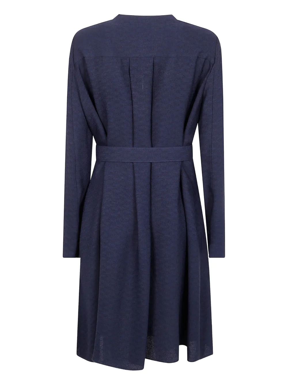 Emporio Armani Jurk met keyhole hals en ceintuur Blauw