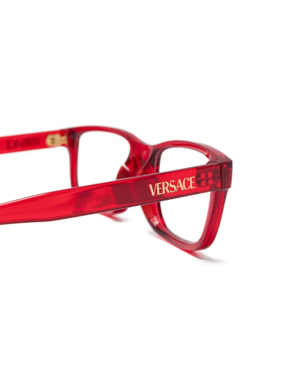 Versace Kids Bril met rechthoekig montuur Rood