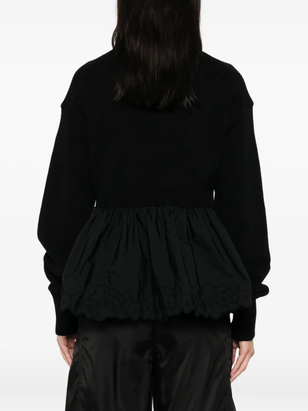 Cecilie Bahnsen ruffled sweater Zwart