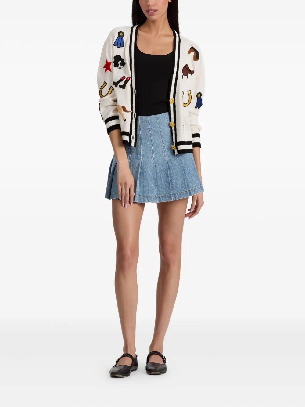alice + olivia equestrian-motif cardigan | Cardigans | Image 2