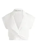 alice + olivia Mila crop top - White