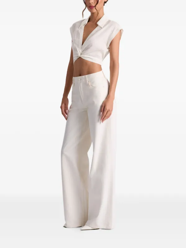 Alice + Olivia Mila Crop Top | White | FARFETCH