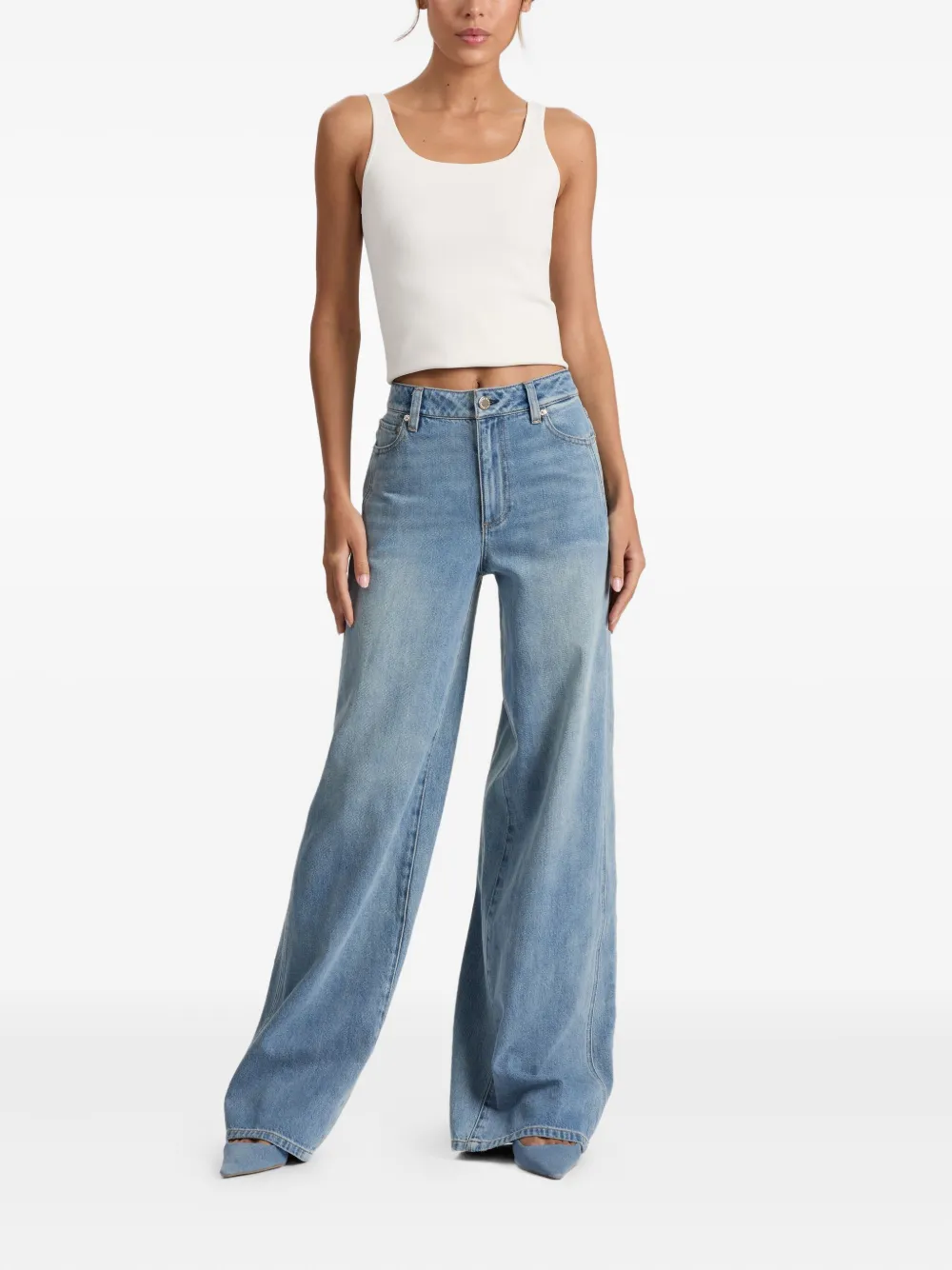 alice + olivia Jeans met wijde pijpen Blauw