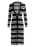 alice + olivia Callan striped maxi cardigan - Black