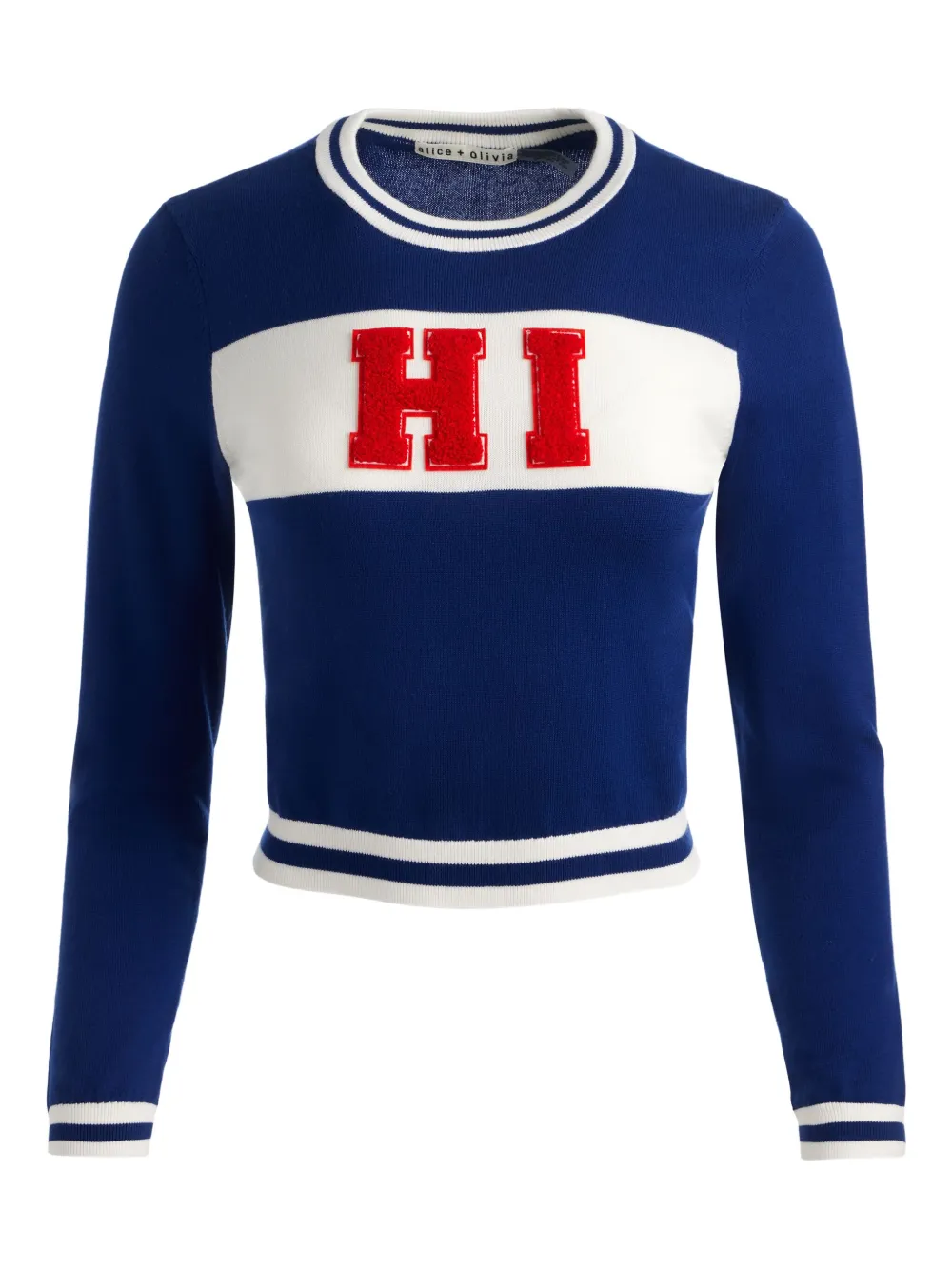 appliqué-lettering sweater