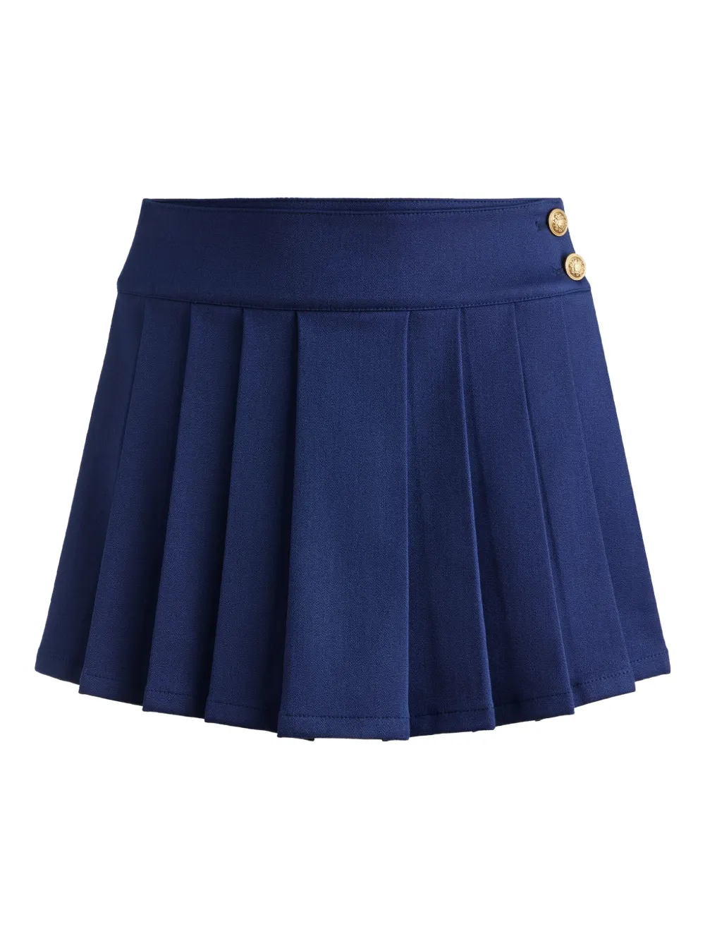 Alice + olivia Noah pleated button-fastening mini skirt Blauw