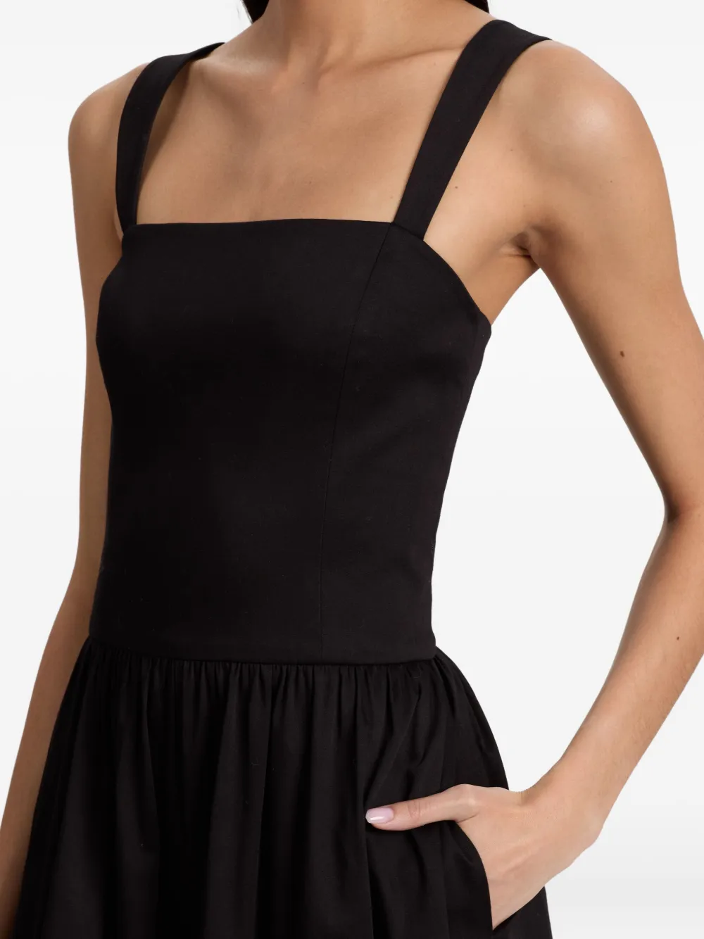 alice + olivia Belden jumpsuit met colourblocking en wijde pijpen Zwart