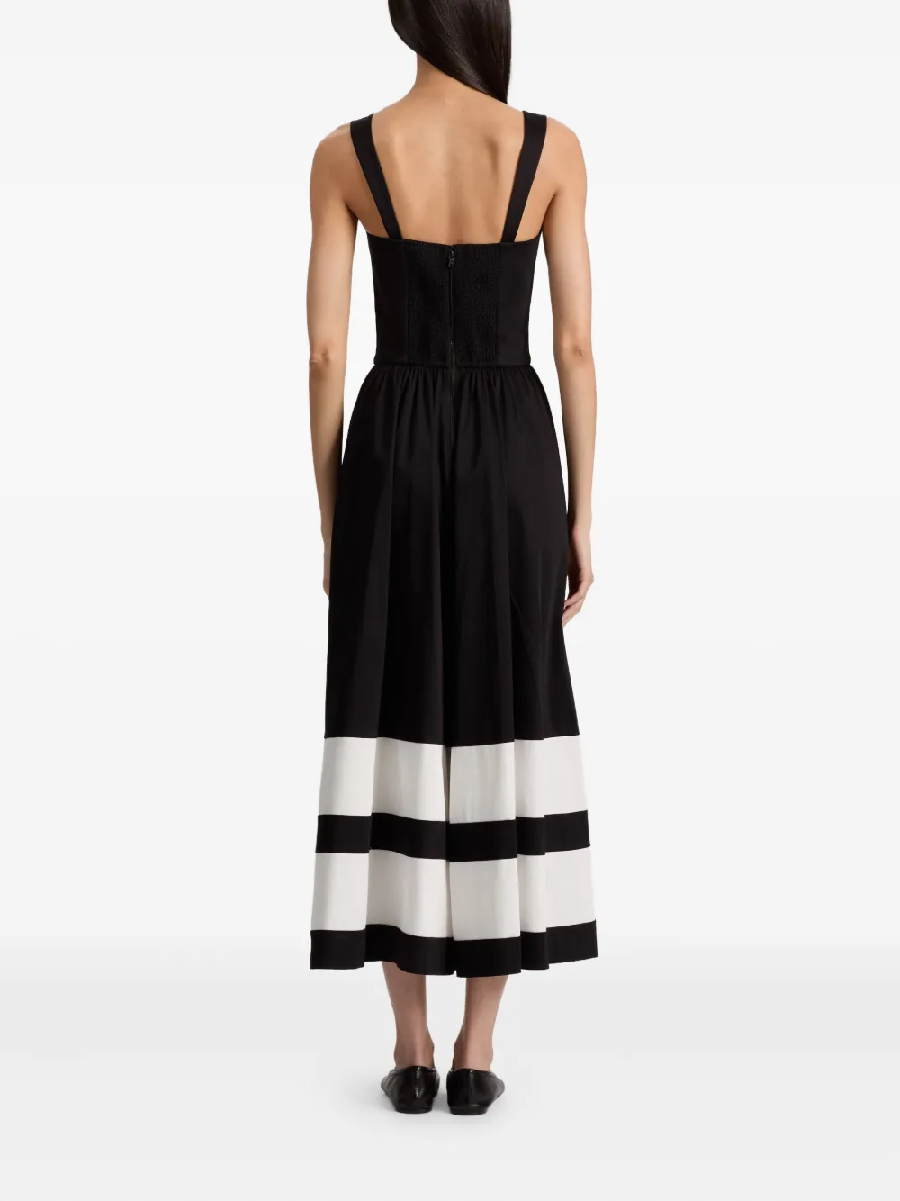 alice + olivia Belden jumpsuit met colourblocking en wijde pijpen Zwart