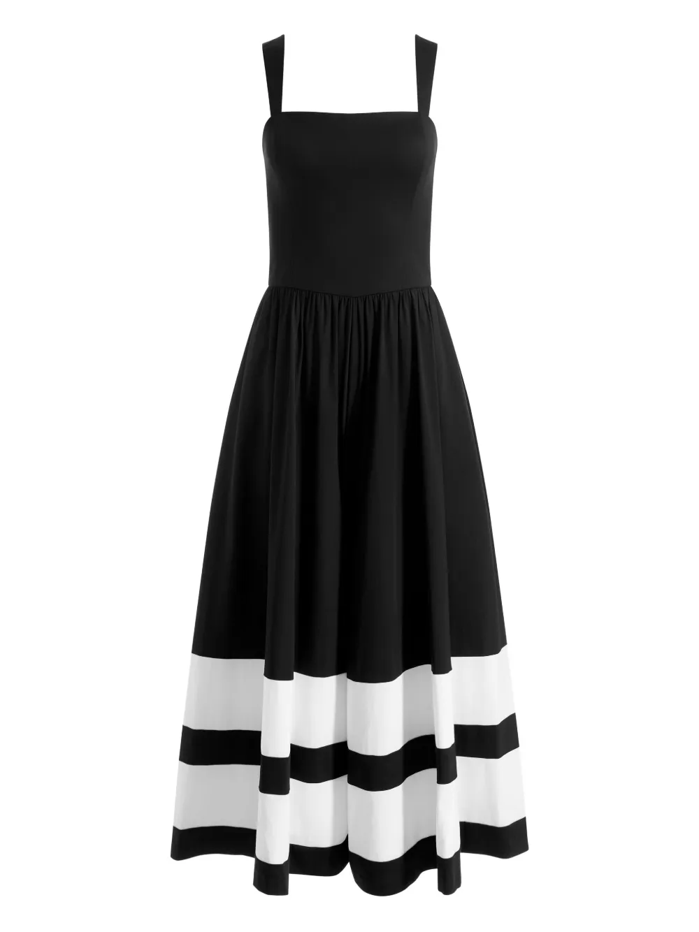Alice + olivia Belden jumpsuit met colourblocking en wijde pijpen Zwart