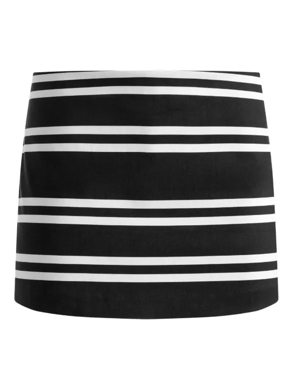 ALICE+OLIVIA アリスオリビア ストライプ ミニスコート MACE Mace Mini Skort In Charcoal Grey Melange | Alice + Olivia