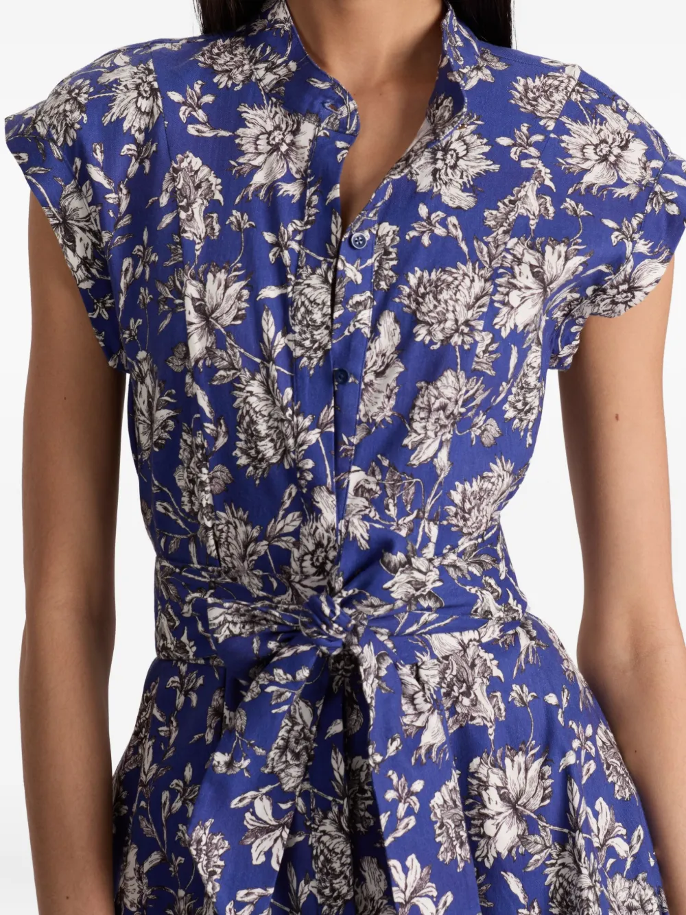 alice + olivia Lucy mini-blousejurk met bloemenprint Blauw