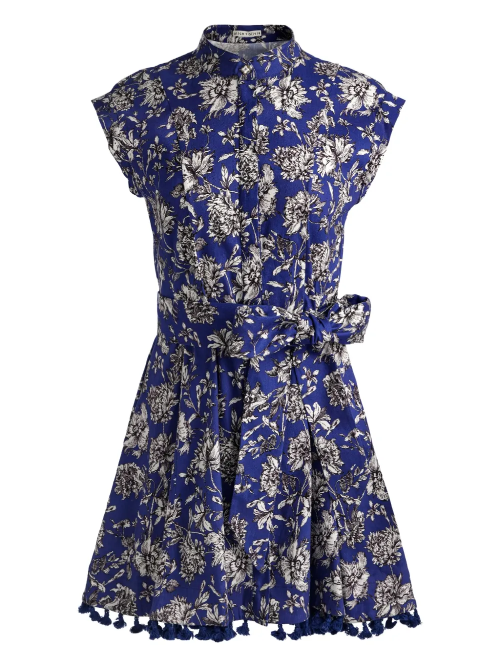 Alice + olivia Lucy mini-blousejurk met bloemenprint Blauw