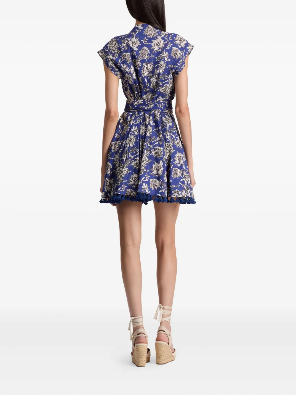 alice + olivia Lucy mini-blousejurk met bloemenprint Blauw