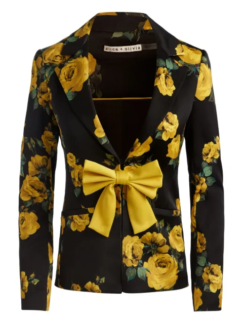 alice + olivia Blazer met roosprint en strik