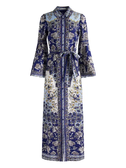 alice + olivia Chassidy maxi-blousejurk met klokmouwen