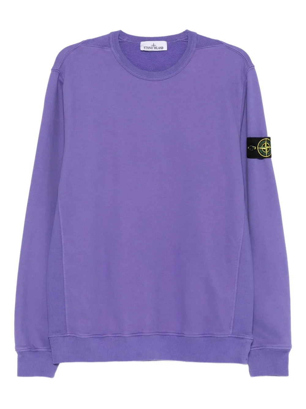Stone Island Sweater met logopatch Paars
