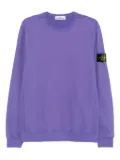 Stone Island logo-patch crew-neck sweatshirt - Purple