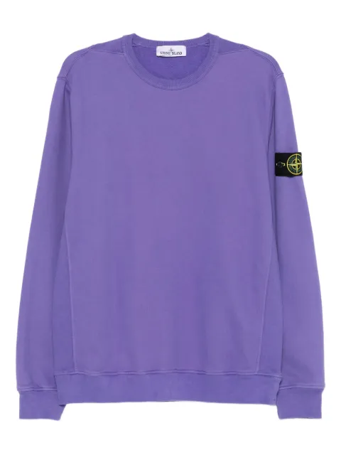 Stone Island logo-patch crew-neck sweatshirt