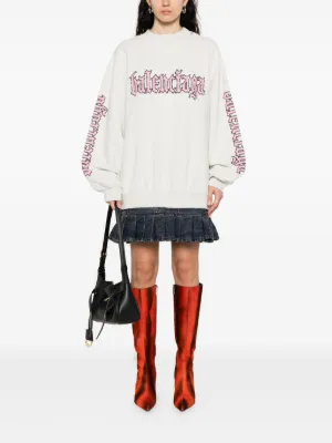 美品 BALENCIAGA ロングワンピース ミンク襟 着丈140 ピンクXL