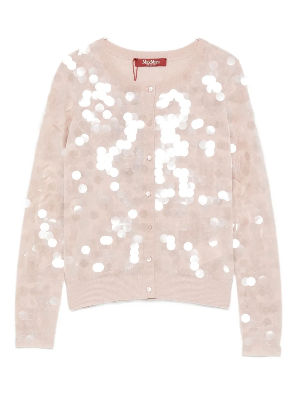 Max Mara Sequin Embellished Cardigan In Multi
