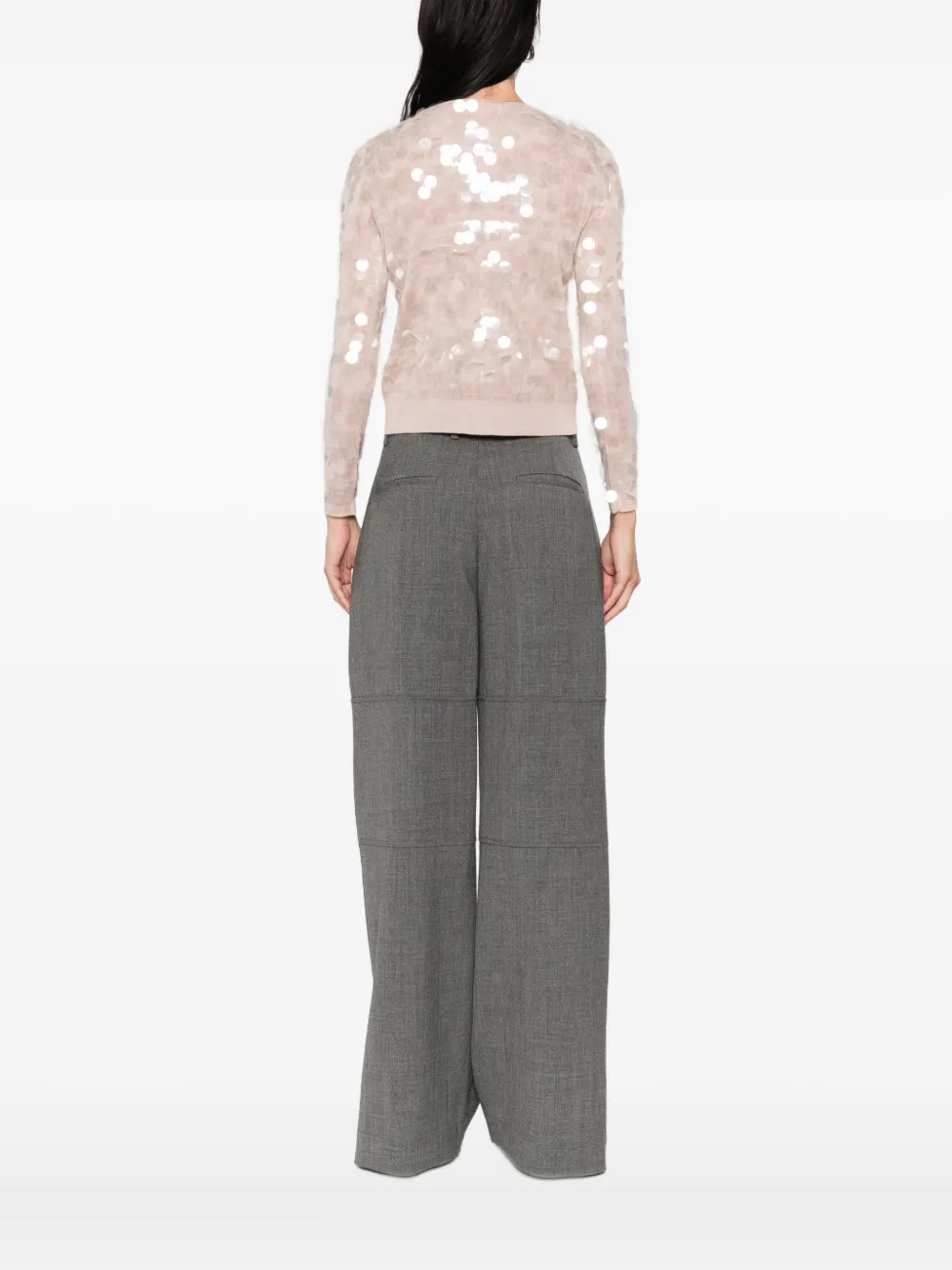 Max Mara Sequin Embellished Cardigan In Multi