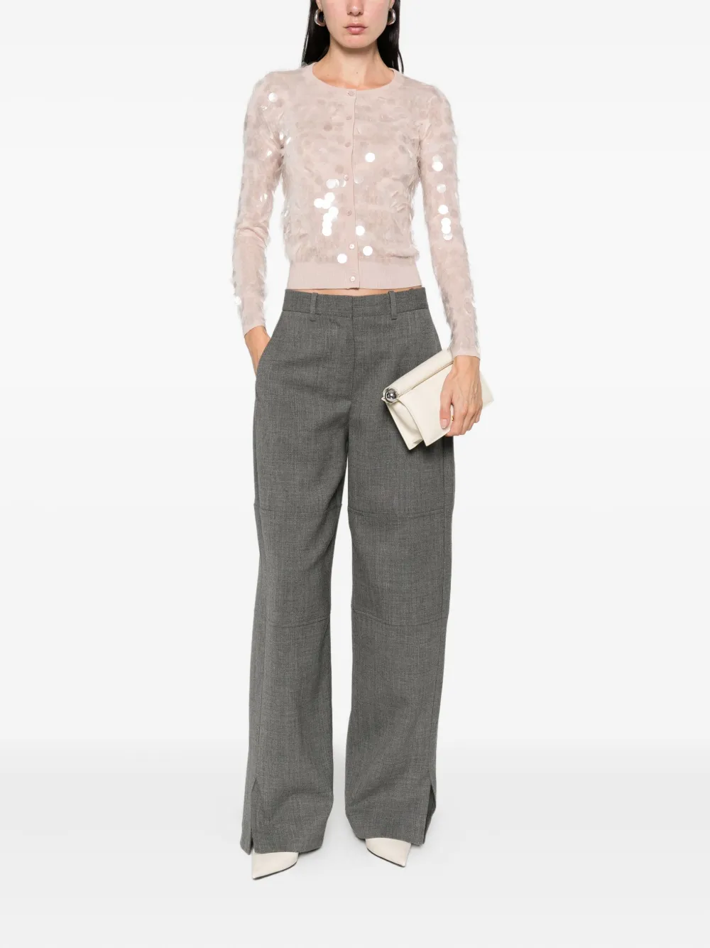 Max Mara Sequin Embellished Cardigan In Multi