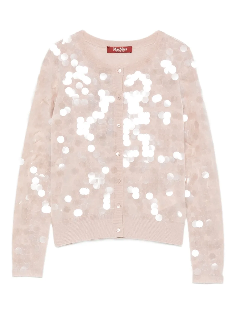 Max Mara Vest verfraaid met pailletten Roze